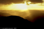 Range after range at sunset, Mt Donaldson